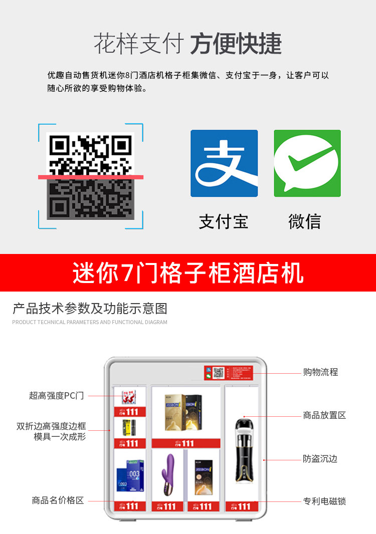 優(yōu)趣生活自動(dòng)售賣酒店機(jī)迷你型 無(wú)人新零售 專業(yè)定制(圖2)